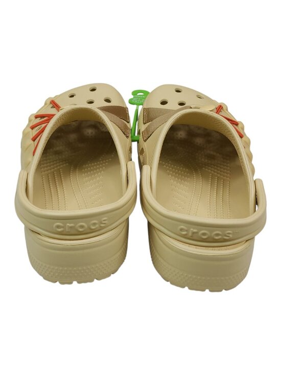 Crocs Classic Lockdown Clog Mens Size 9 Womens 11 Beige With Red Details